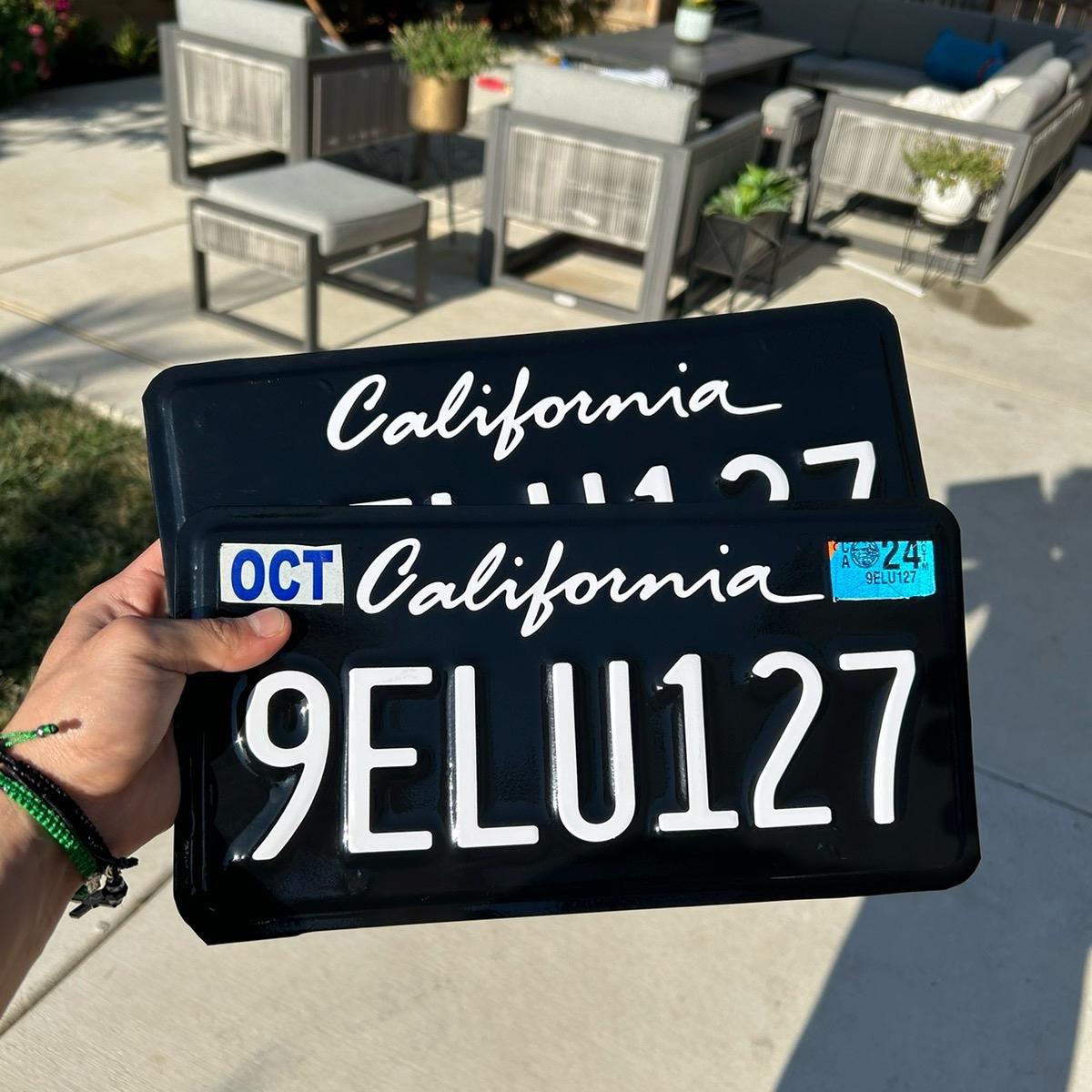 California License Plate Vinyl Wrap Kit