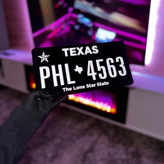 Texas License Plate Vinyl Wrap Kit
