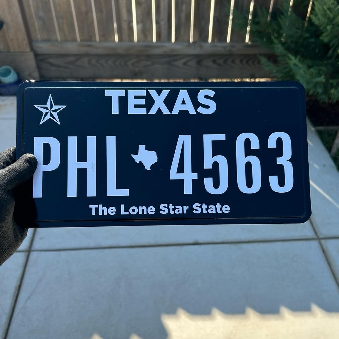 Texas License Plate Vinyl Wrap Kit