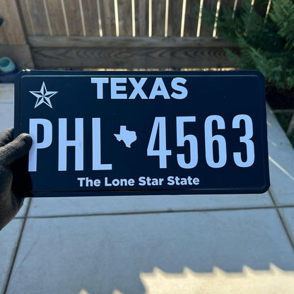 Texas License Plate Vinyl Wrap Kit