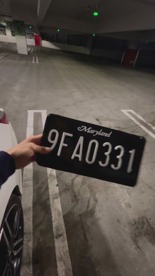 Maryland License Plate Vinyl Wrap Kit