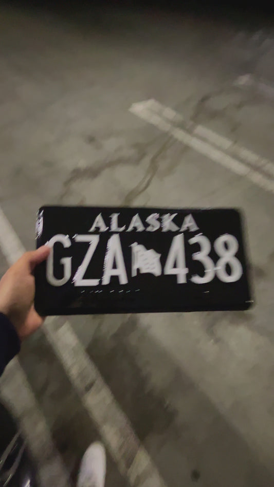 Alaska License Plate Vinyl Wrap Kit