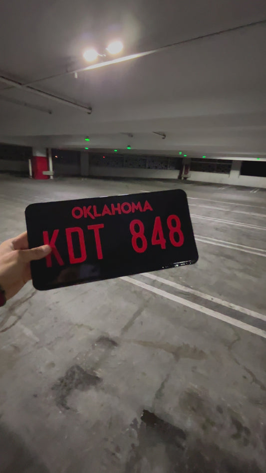 Oklahoma License Plate Vinyl Wrap Kit